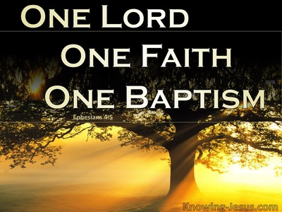 Ephesians 4:5 One Lord, One Faith, One Baptism (brown)